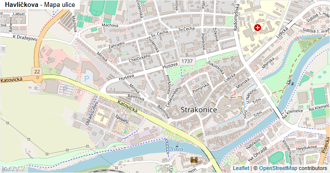 Havlíčkova - mapa ulice