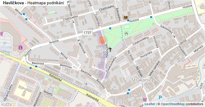 Havlíčkova - mapa podnikání