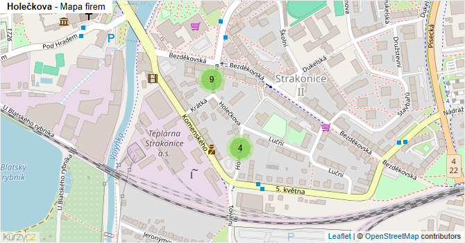 Holečkova - mapa firem