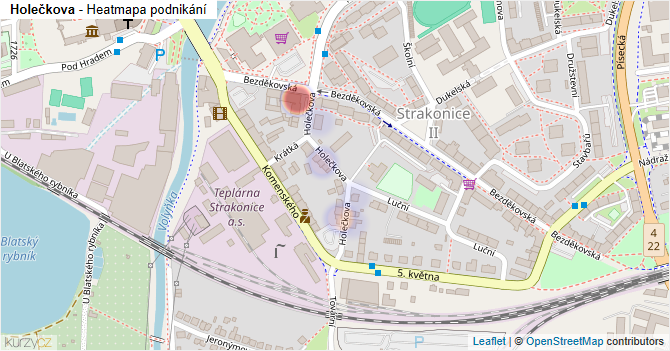 Holečkova - mapa podnikání