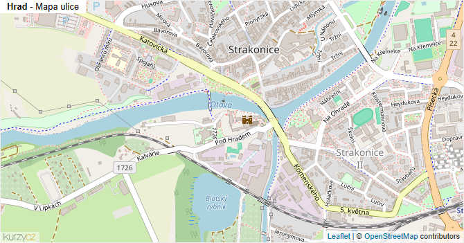 Hrad - mapa ulice