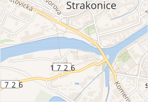 Hradební v obci Strakonice - mapa ulice