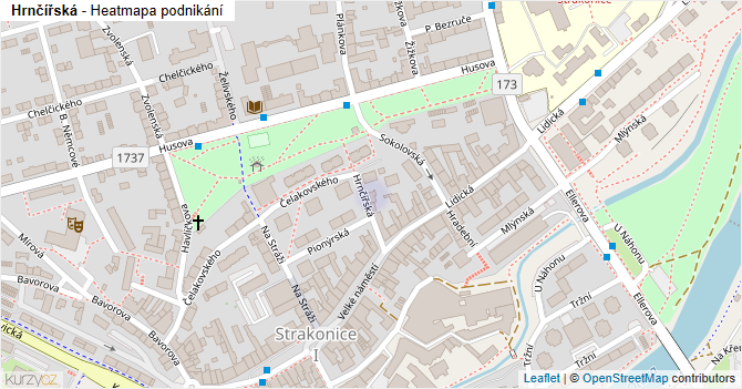 Hrnčířská - mapa podnikání