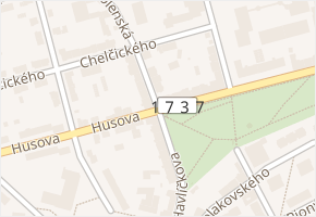 Husova v obci Strakonice - mapa ulice