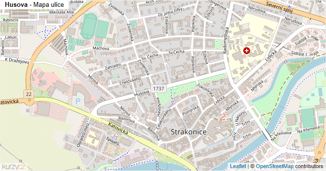 Husova - mapa ulice