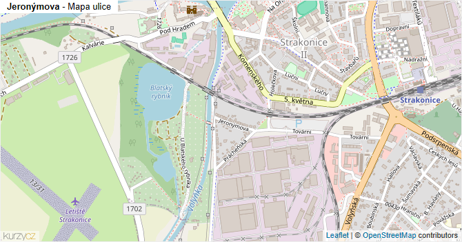 Jeronýmova - mapa ulice