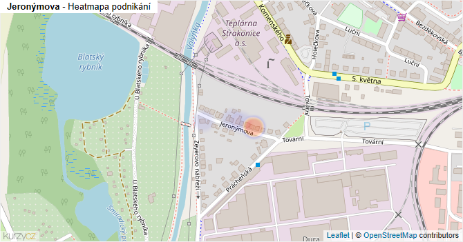 Jeronýmova - mapa podnikání