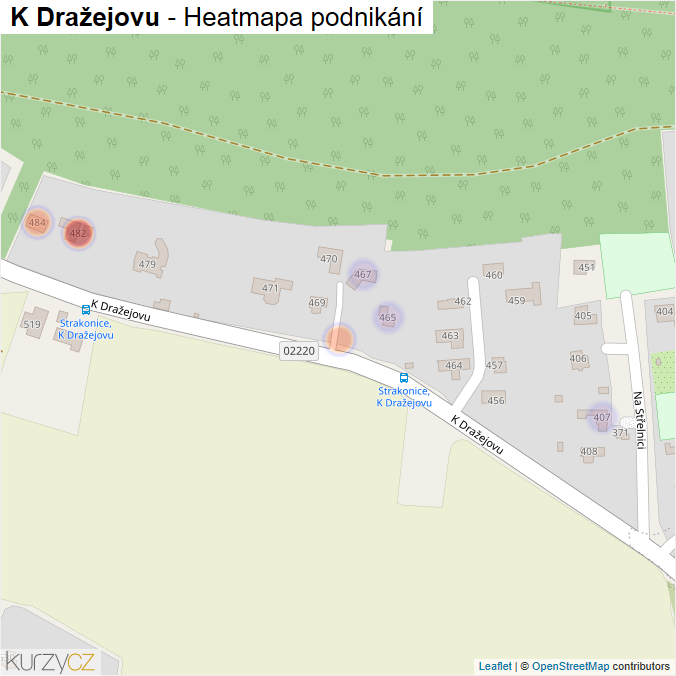 Mapa K Dražejovu - Firmy v ulici.