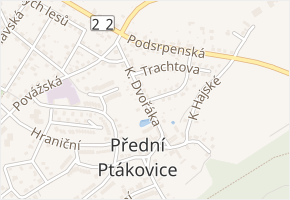 K. Dvořáka v obci Strakonice - mapa ulice