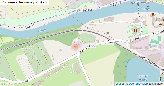 Kalvárie - mapa podnikání
