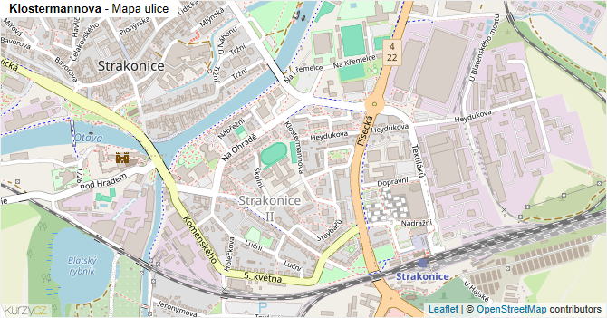 Klostermannova - mapa ulice