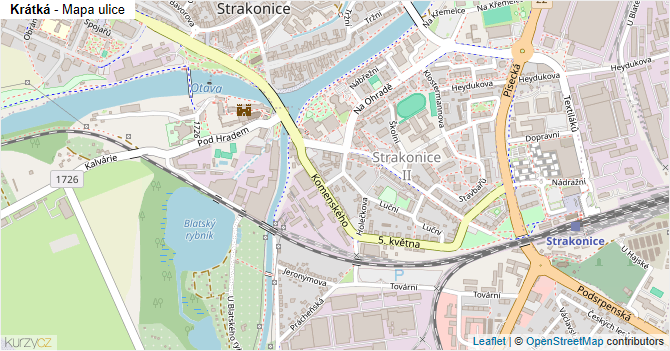 Krátká - mapa ulice