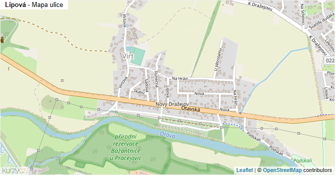 Lipová - mapa ulice