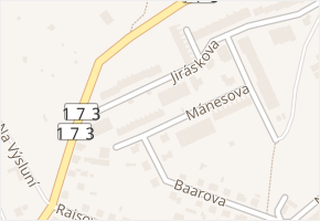 Mánesova v obci Strakonice - mapa ulice