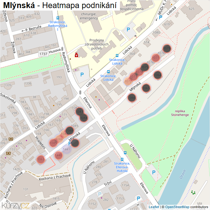 Mapa Mlýnská - Firmy v ulici.