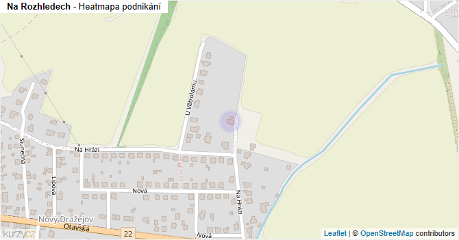 Na Rozhledech - mapa podnikání