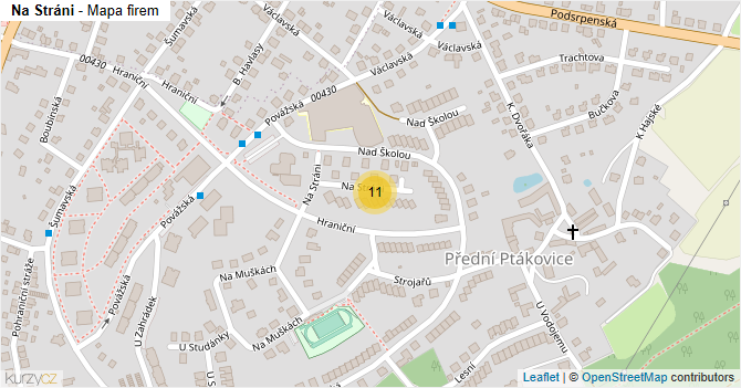 Na Stráni - mapa firem