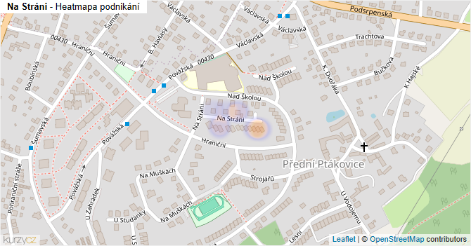 Na Stráni - mapa podnikání