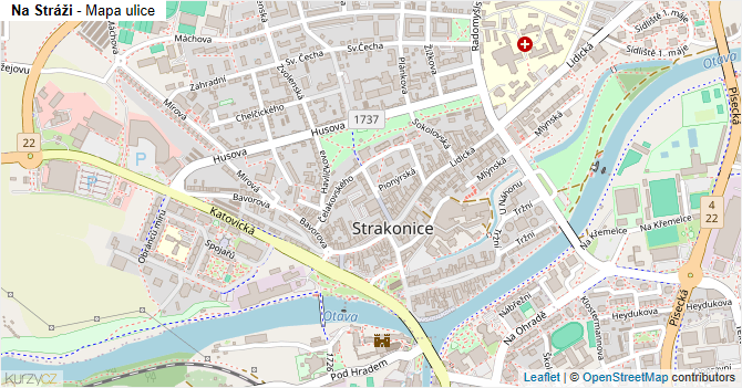 Na Stráži - mapa ulice