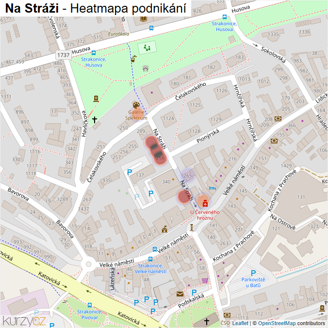 Mapa Na Stráži - Firmy v ulici.