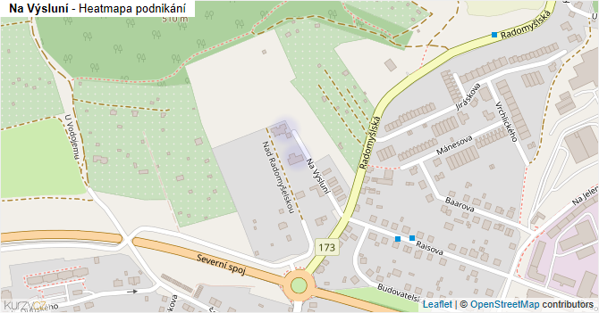 Na Výsluní - mapa podnikání