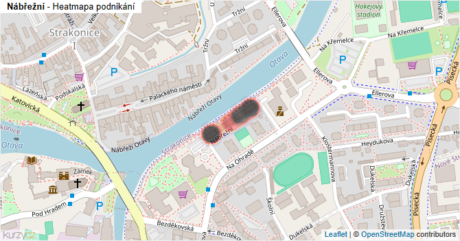 Nábřežní - mapa podnikání