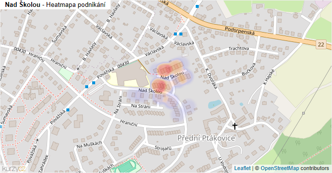 Nad Školou - mapa podnikání
