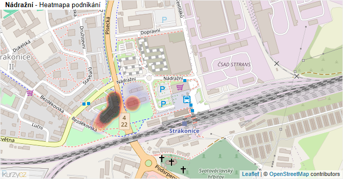 Nádražní - mapa podnikání