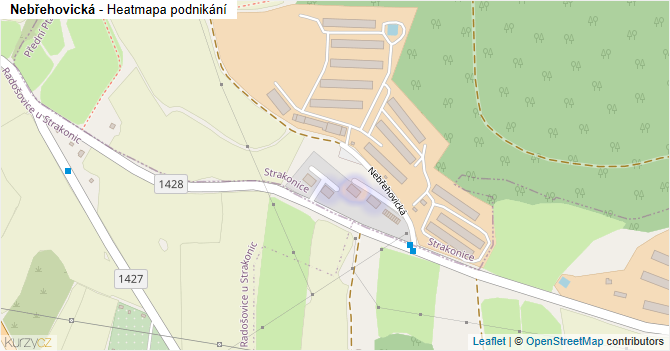 Nebřehovická - mapa podnikání