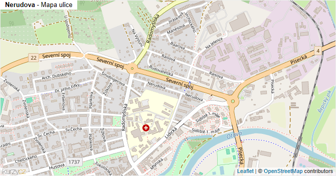 Nerudova - mapa ulice