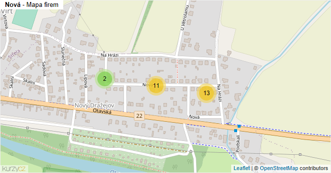 Nová - mapa firem