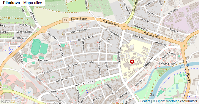 Plánkova - mapa ulice