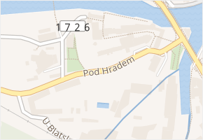 Pod Hradem v obci Strakonice - mapa ulice