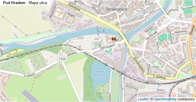 Pod Hradem - mapa ulice
