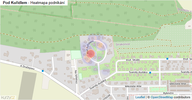 Pod Kuřidlem - mapa podnikání