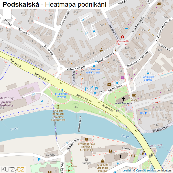 Mapa Podskalská - Firmy v ulici.