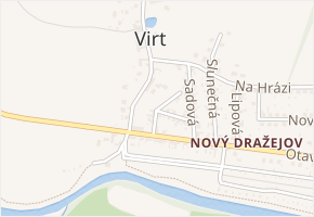 Skalní v obci Strakonice - mapa ulice