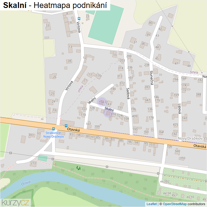 Mapa Skalní - Firmy v ulici.