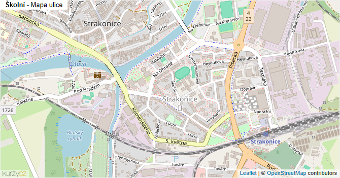 Školní - mapa ulice