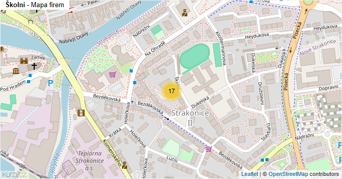 Školní - mapa firem
