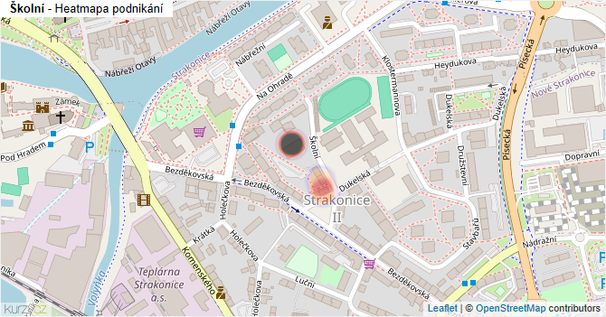 Školní - mapa podnikání