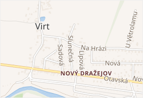 Slunečná v obci Strakonice - mapa ulice
