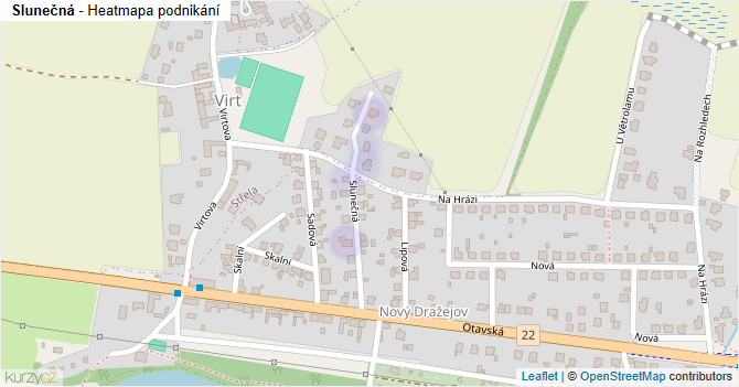 Slunečná - mapa podnikání