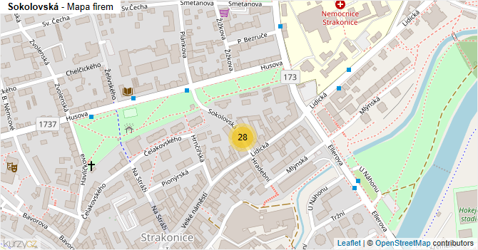 Sokolovská - mapa firem