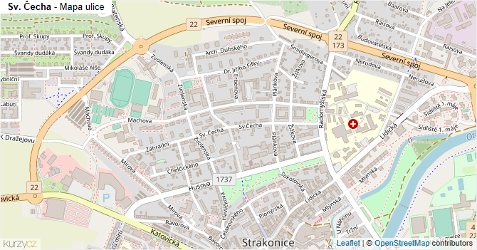 Sv. Čecha - mapa ulice