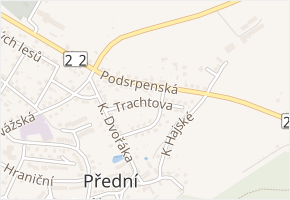 Trachtova v obci Strakonice - mapa ulice