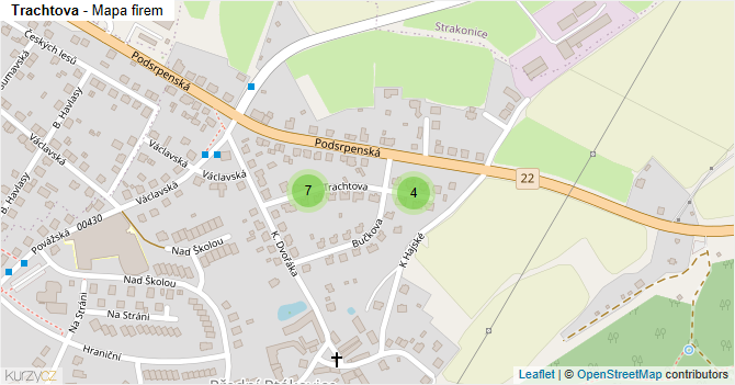 Trachtova - mapa firem
