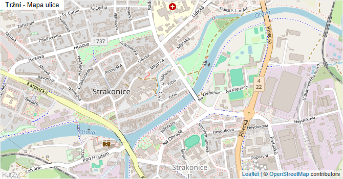 Tržní - mapa ulice