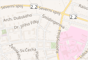 Tylova v obci Strakonice - mapa ulice