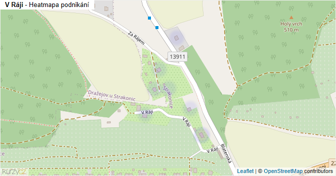 V Ráji - mapa podnikání